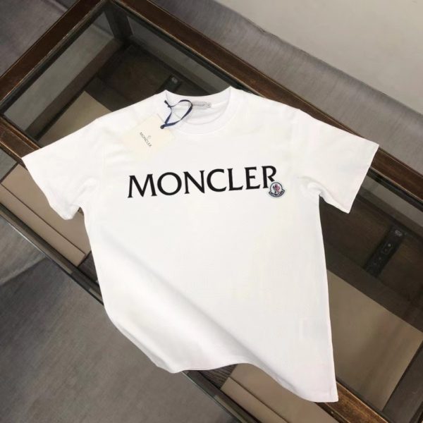 designer,replica,clothing,fake,1:1,lv,luxury,high quality Style number M1025 Moncler 《Official website print》 Double yarn pure cotton short-sleeved shirt (4JAKCO)