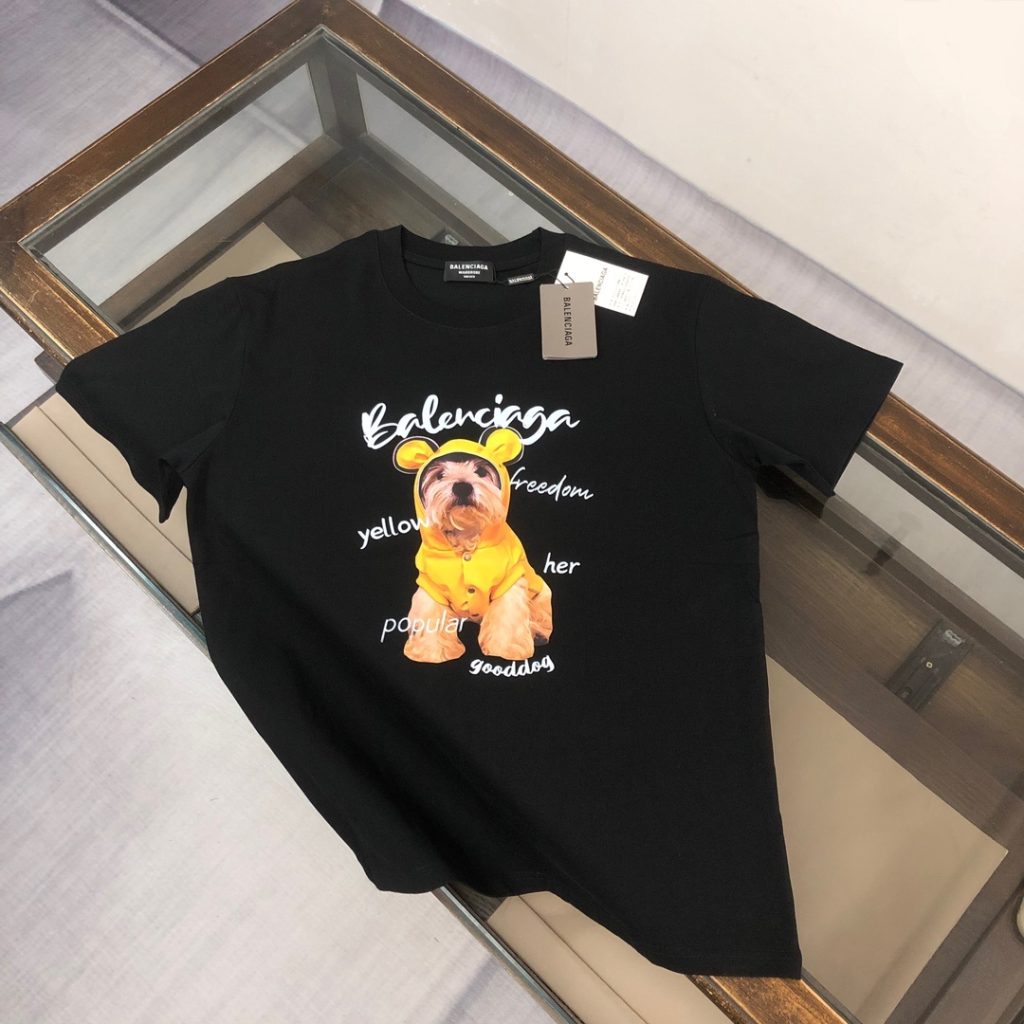 designer,replica,clothing,fake,1:1,lv,luxury,high quality Balenciaga’s latest printed crew neck short-sleeved T-shirt for couples (27O4TX)