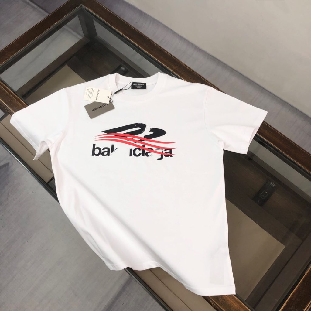 designer,replica,clothing,fake,1:1,lv,luxury,high quality Balenciaga’s latest printed crew neck short-sleeved shirt for couples (UKLJOS)
