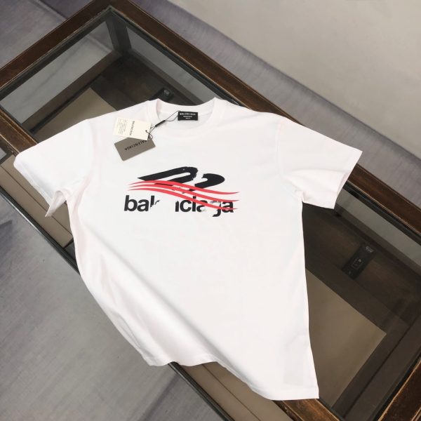 designer,replica,clothing,fake,1:1,lv,luxury,high quality Balenciaga’s latest printed crew neck short-sleeved shirt for couples (UKLJOS)