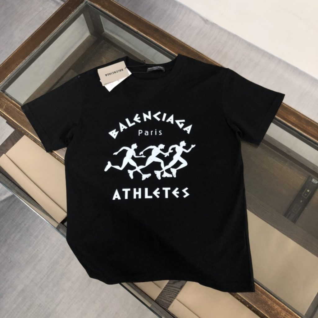 designer,replica,clothing,fake,1:1,lv,luxury,high quality BALENCIAGA Summer New Crew Neck Short-Sleeve T-Shirt (2BGLH9)