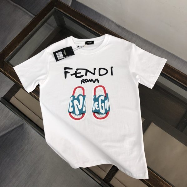 designer,replica,clothing,fake,1:1,lv,luxury,high quality FENDI Summer New Crew Neck Short-Sleeve T-Shirt (LYUH75)