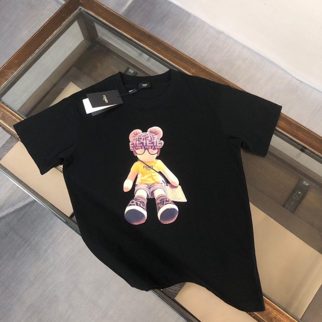 designer,replica,clothing,fake,1:1,lv,luxury,high quality FENDI Summer New Crew Neck Short-Sleeve T-Shirt (R4XSCI)