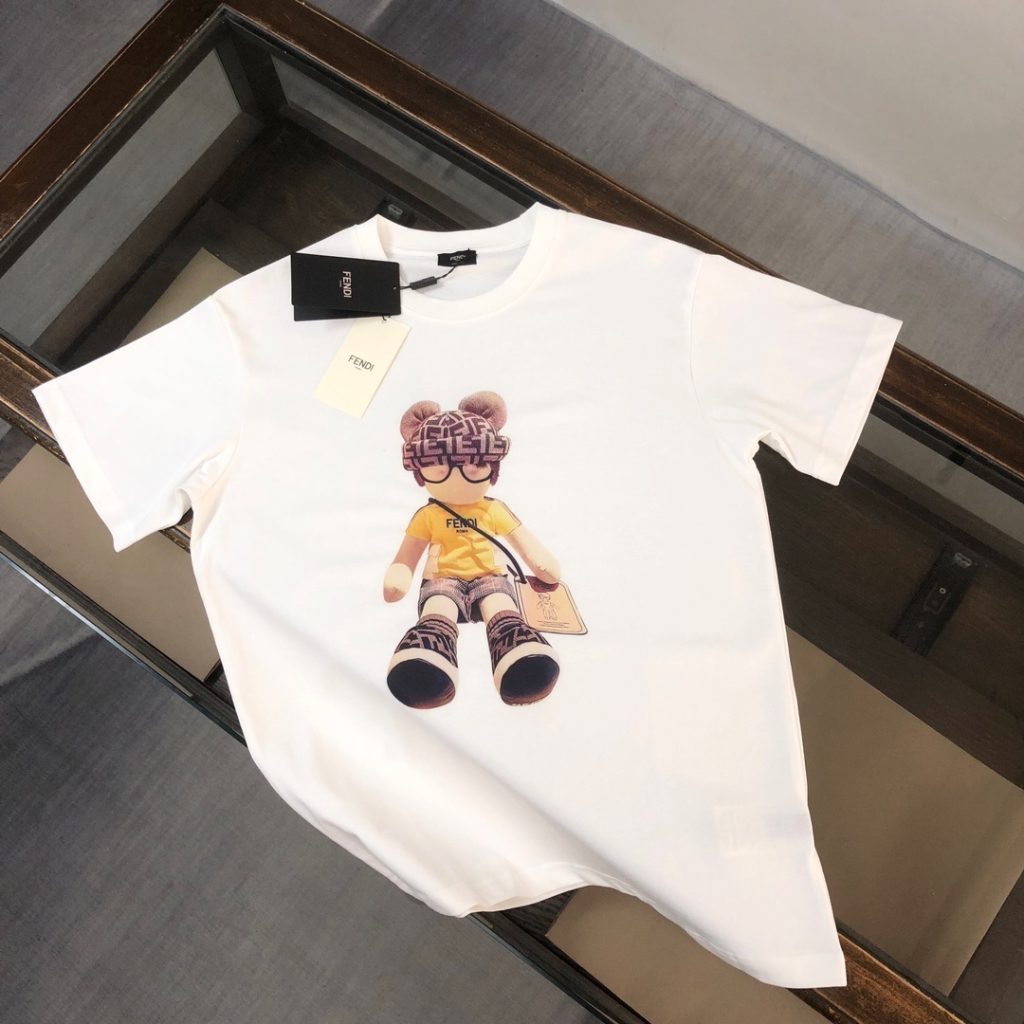 designer,replica,clothing,fake,1:1,lv,luxury,high quality FENDI Summer New Crew Neck Short-Sleeve T-Shirt (T03LY6)