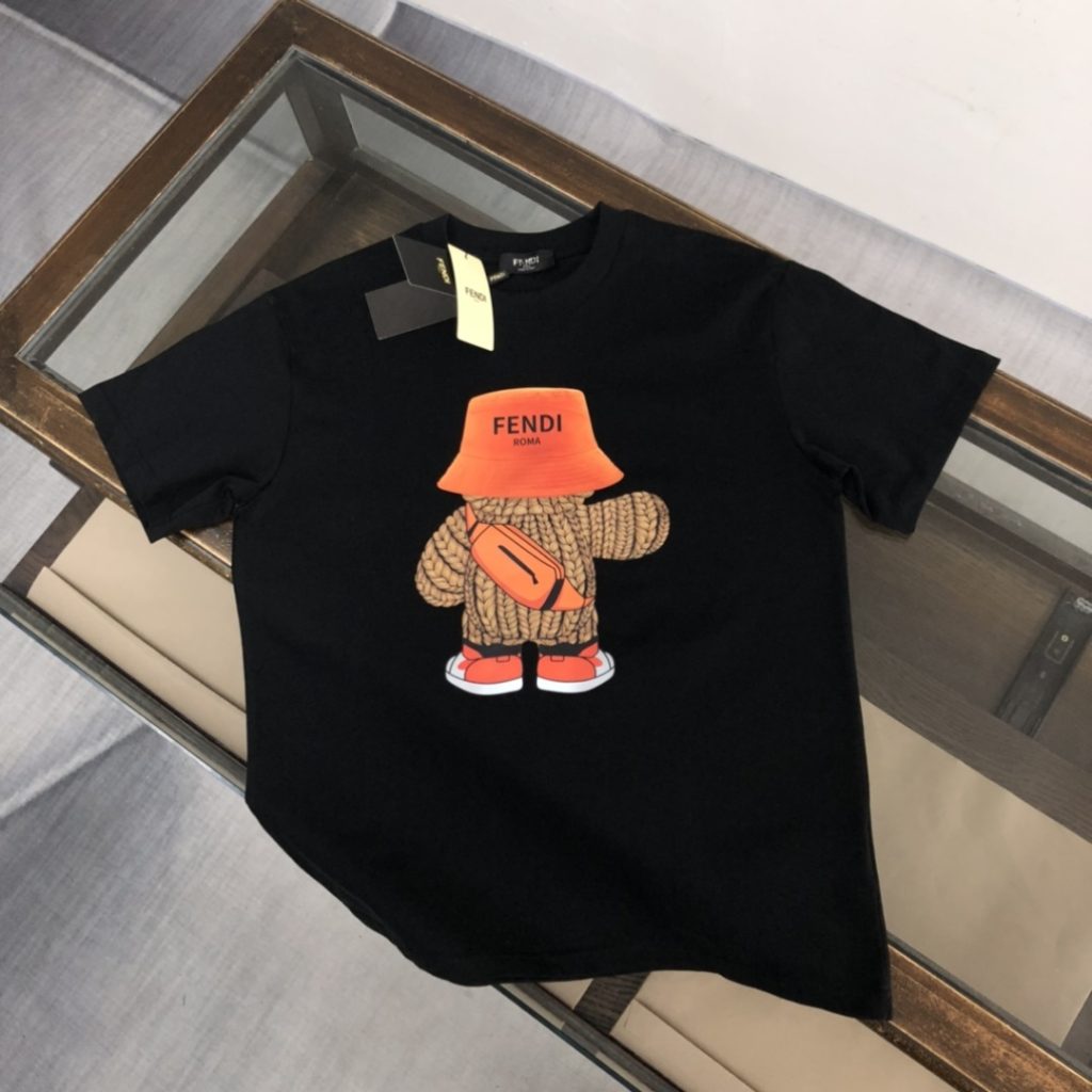 designer,replica,clothing,fake,1:1,lv,luxury,high quality FENDI Summer New Crew Neck Short-Sleeve T-Shirt (V1AL5W)