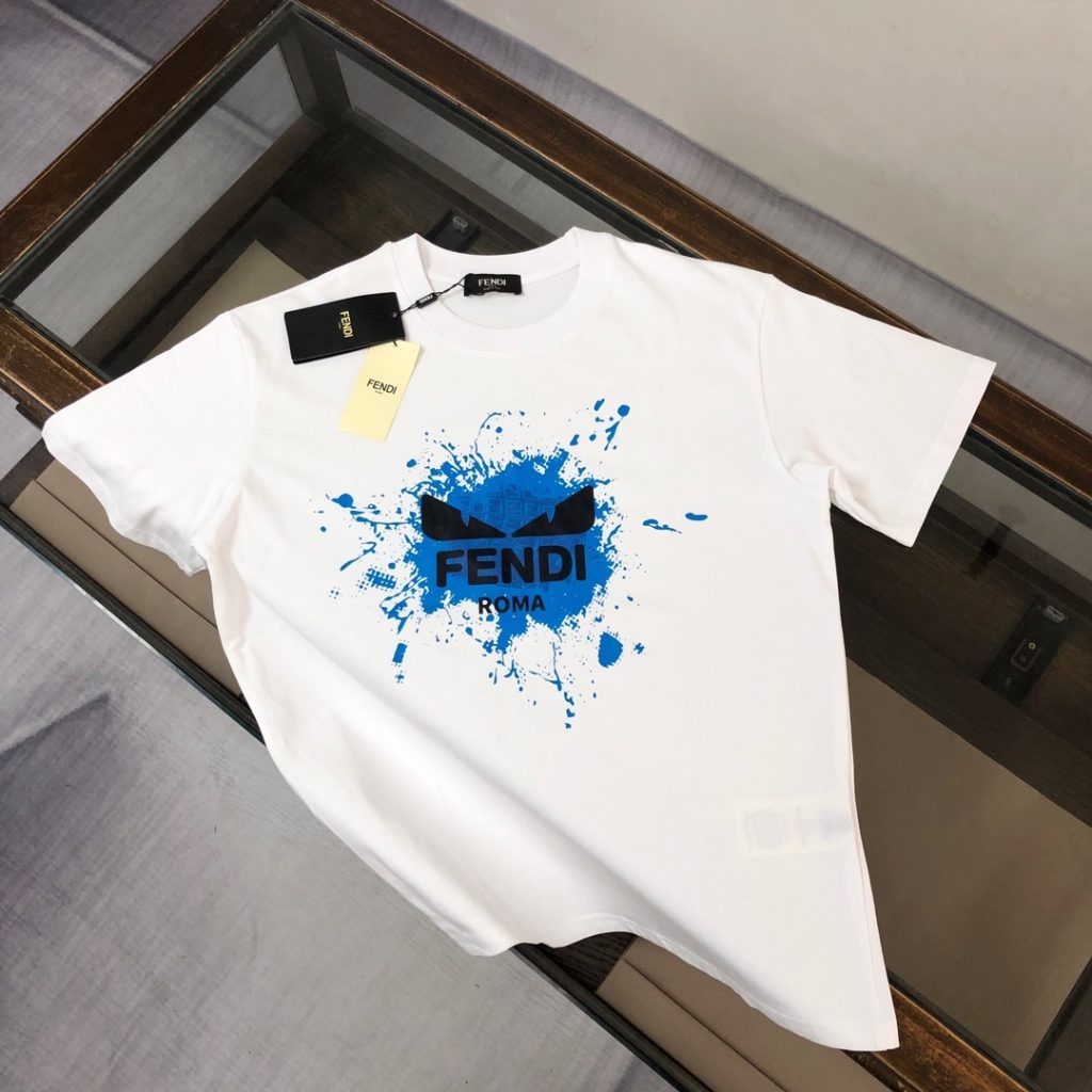 designer,replica,clothing,fake,1:1,lv,luxury,high quality FENDI 24 Newest Couple Short-Sleeve T-Shirt (AWJ242)