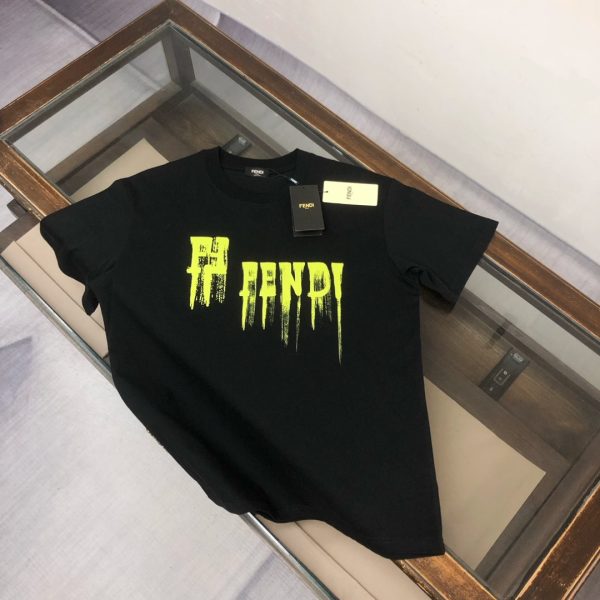 designer,replica,clothing,fake,1:1,lv,luxury,high quality FENDI’s latest couple’s crew neck short-sleeved T-shirt (S3KID4)
