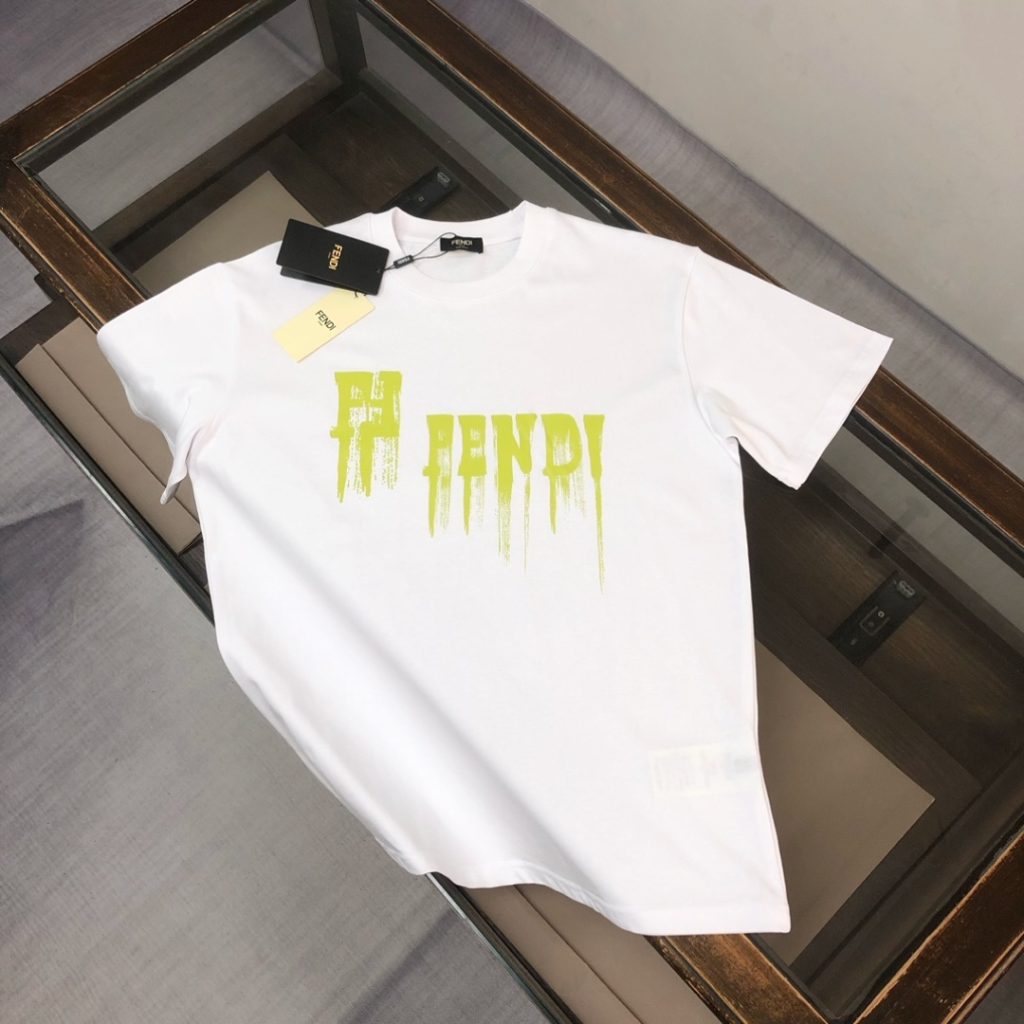 designer,replica,clothing,fake,1:1,lv,luxury,high quality FENDI’s latest couple’s crew neck short-sleeved T-shirt (T1TRG9)