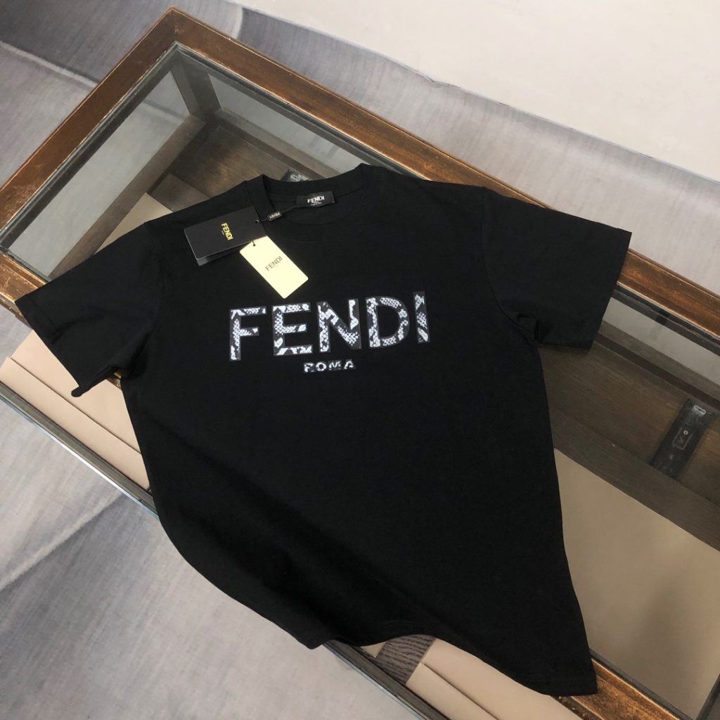 designer,replica,clothing,fake,1:1,lv,luxury,high quality FENDI Summer New Crew Neck Short-Sleeve T-Shirt (6IBIQB)