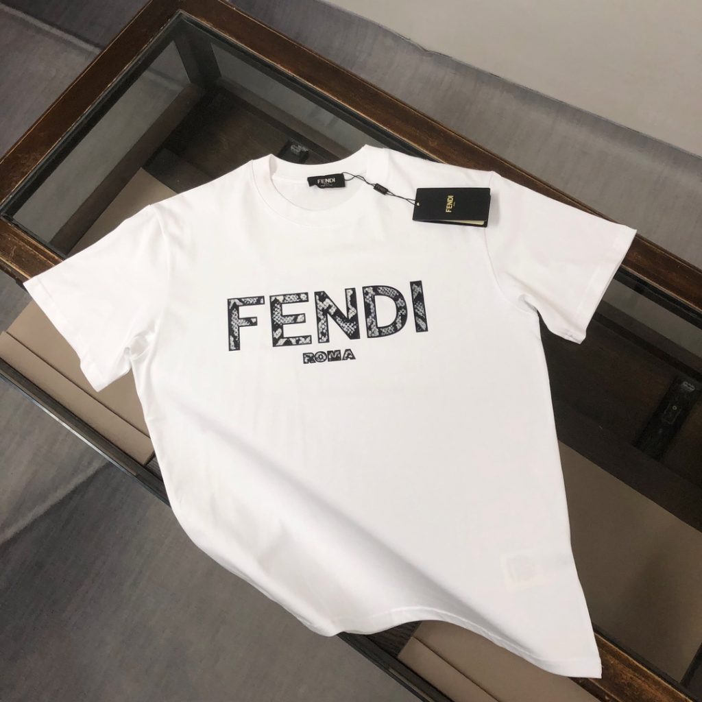 designer,replica,clothing,fake,1:1,lv,luxury,high quality FENDI Summer New Crew Neck Short-Sleeve T-Shirt (C1B3DU)