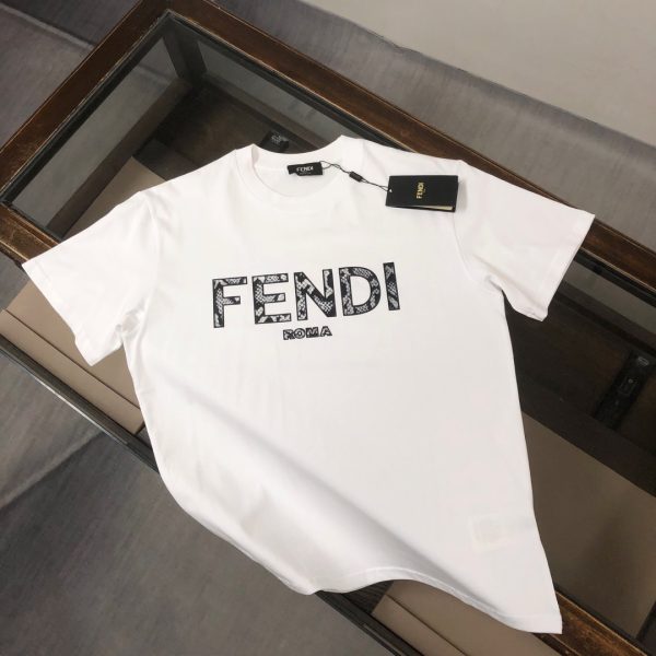 designer,replica,clothing,fake,1:1,lv,luxury,high quality FENDI Summer New Crew Neck Short-Sleeve T-Shirt (C1B3DU)