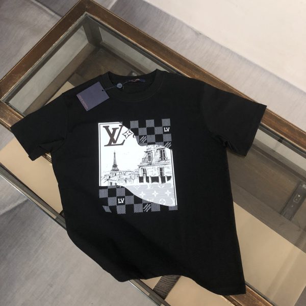 designer,replica,clothing,fake,1:1,lv,luxury,high quality LV Summer New Crew Neck Short-Sleeve T-Shirt (S5SL21)