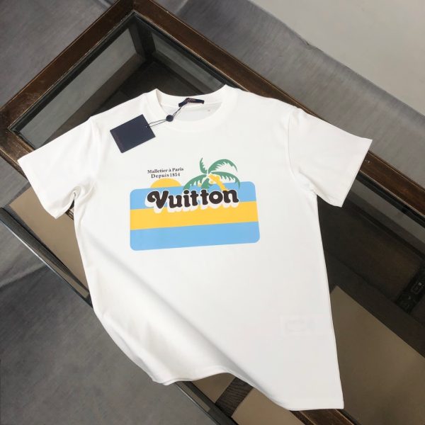 designer,replica,clothing,fake,1:1,lv,luxury,high quality LV Summer New Crew Neck Short-Sleeve T-Shirt (V612IN)