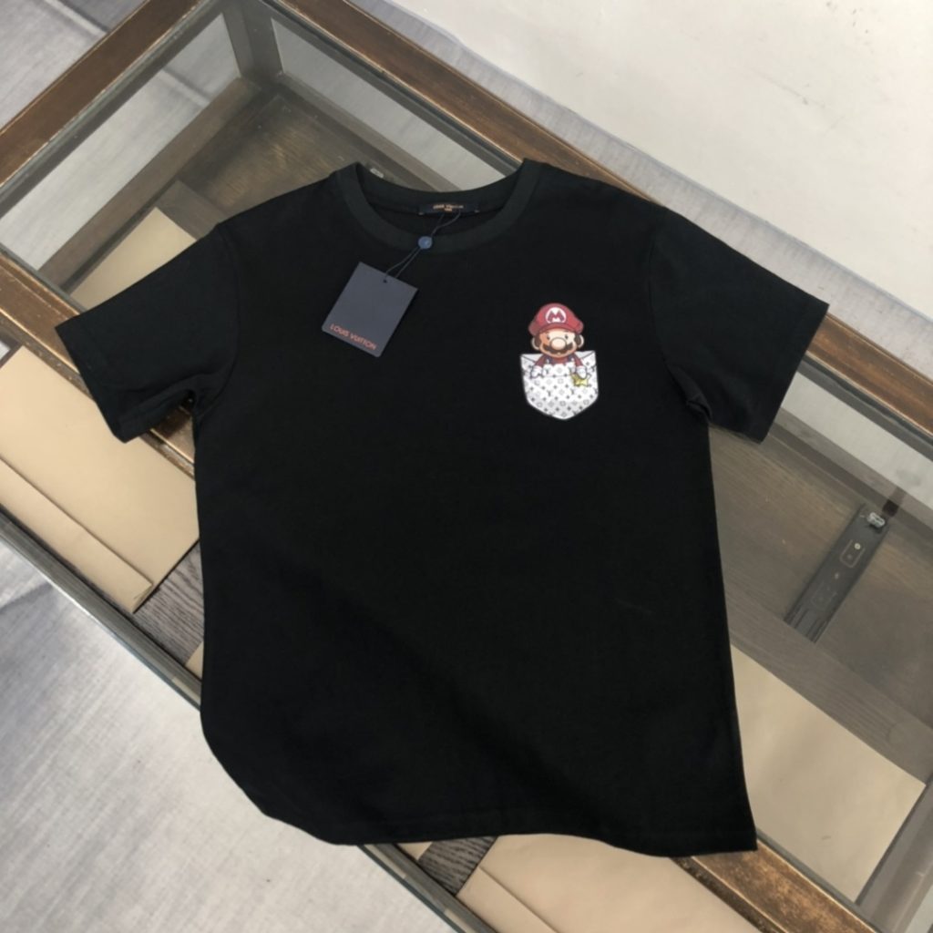 designer,replica,clothing,fake,1:1,lv,luxury,high quality LV Summer New Crew Neck Short-Sleeve T-Shirt (W5ABF1)