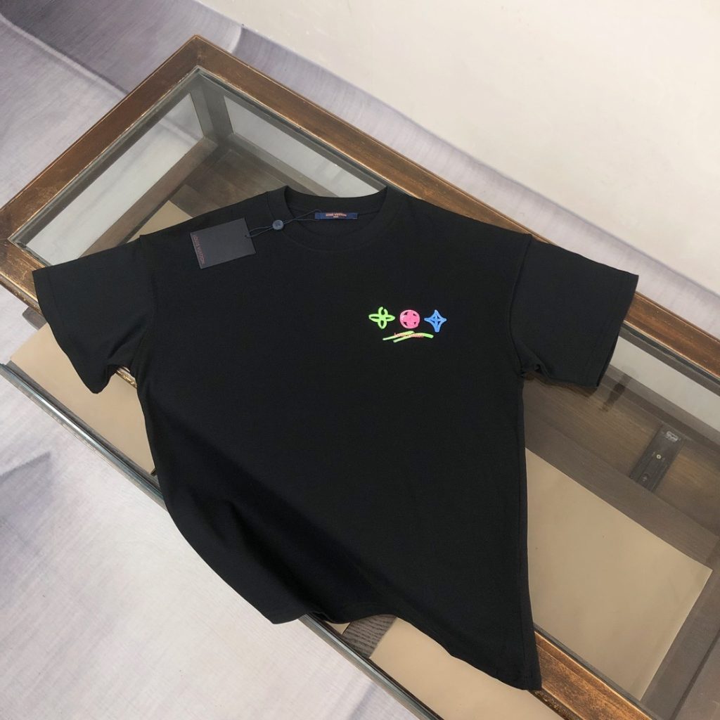 designer,replica,clothing,fake,1:1,lv,luxury,high quality Louis Vuitton boutique style crew neck short-sleeved T-shirt (8WQUZC)