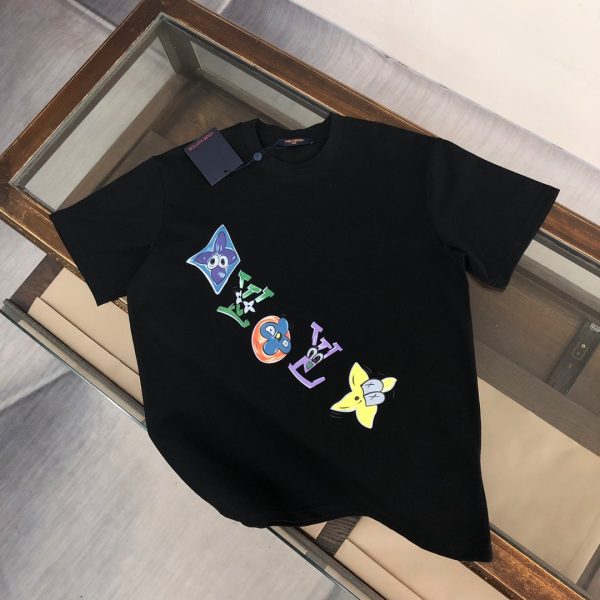 designer,replica,clothing,fake,1:1,lv,luxury,high quality Louis Vuitton Summer New Crew Neck Short-Sleeve T-Shirt (7XV0N4)
