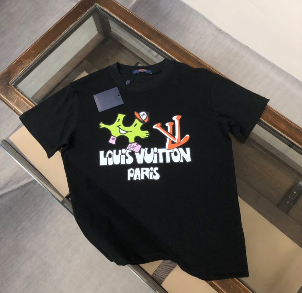 designer,replica,clothing,fake,1:1,lv,luxury,high quality Louis Vuitton Summer New Crew Neck Short-Sleeve T-Shirt (85G9KK)