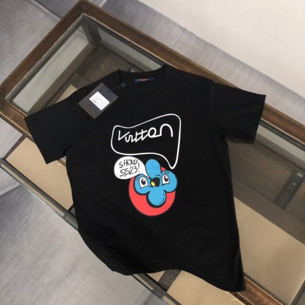 designer,replica,clothing,fake,1:1,lv,luxury,high quality Louis Vuitton Summer New Crew Neck Short-Sleeve T-Shirt (GTKRIB)