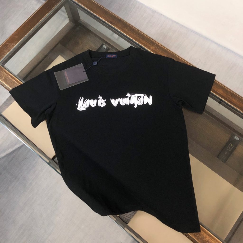 designer,replica,clothing,fake,1:1,lv,luxury,high quality Louis Vuitton Summer New Crew Neck Short-Sleeve T-Shirt (IND90F)