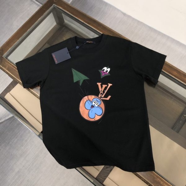 designer,replica,clothing,fake,1:1,lv,luxury,high quality Louis Vuitton Summer New Crew Neck Short-Sleeve T-Shirt (RBE4MV)