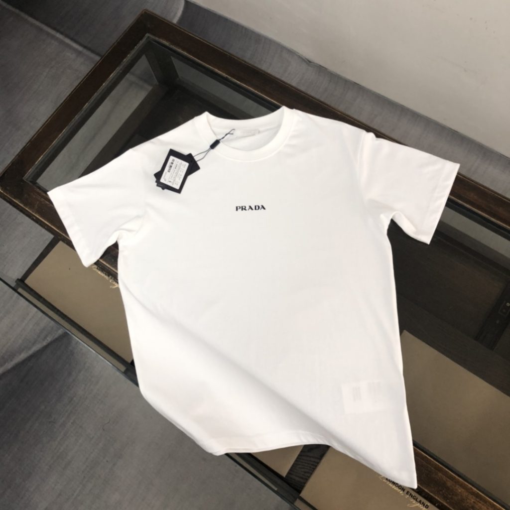designer,replica,clothing,fake,1:1,lv,luxury,high quality PRADA Summer New Crew Neck Short-Sleeve T-Shirt (DKZYNA)