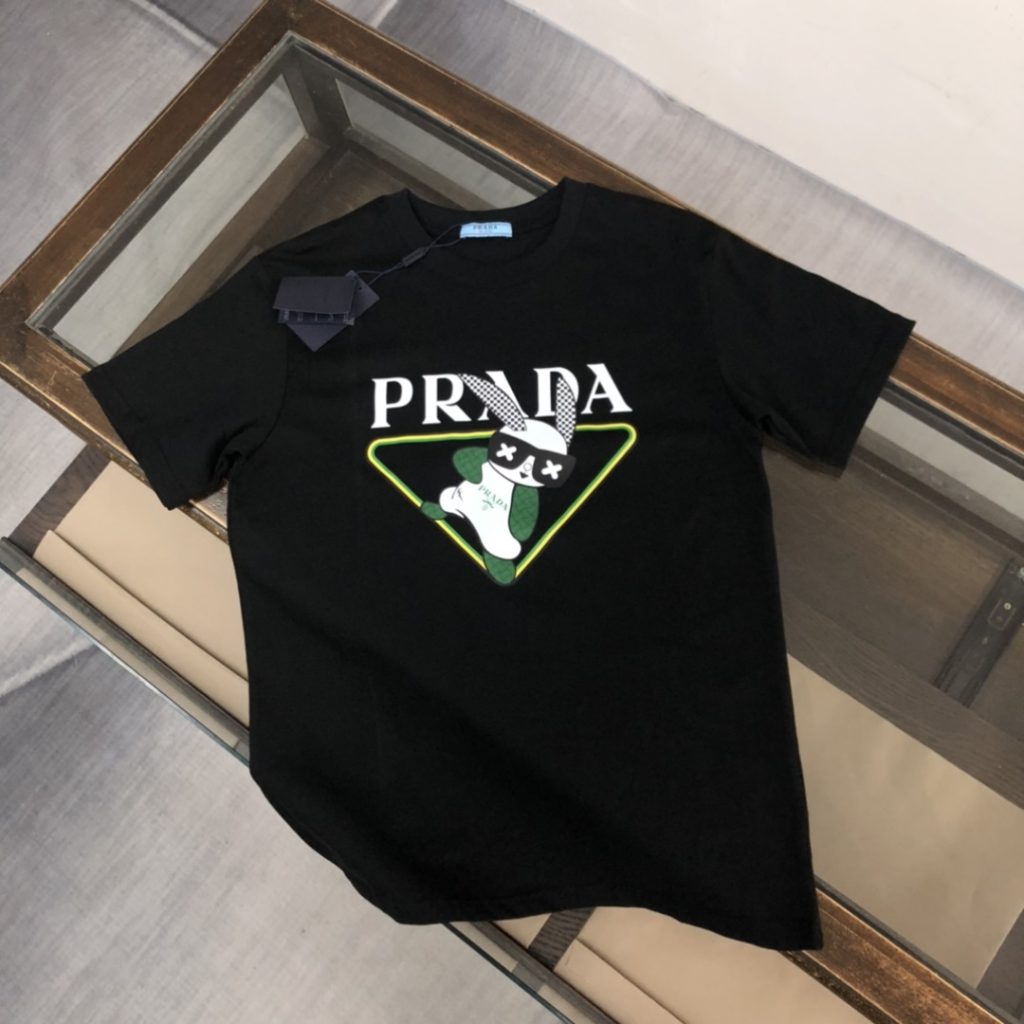 designer,replica,clothing,fake,1:1,lv,luxury,high quality PRADA Summer New Crew Neck Short-Sleeve T-Shirt (38JSY8)
