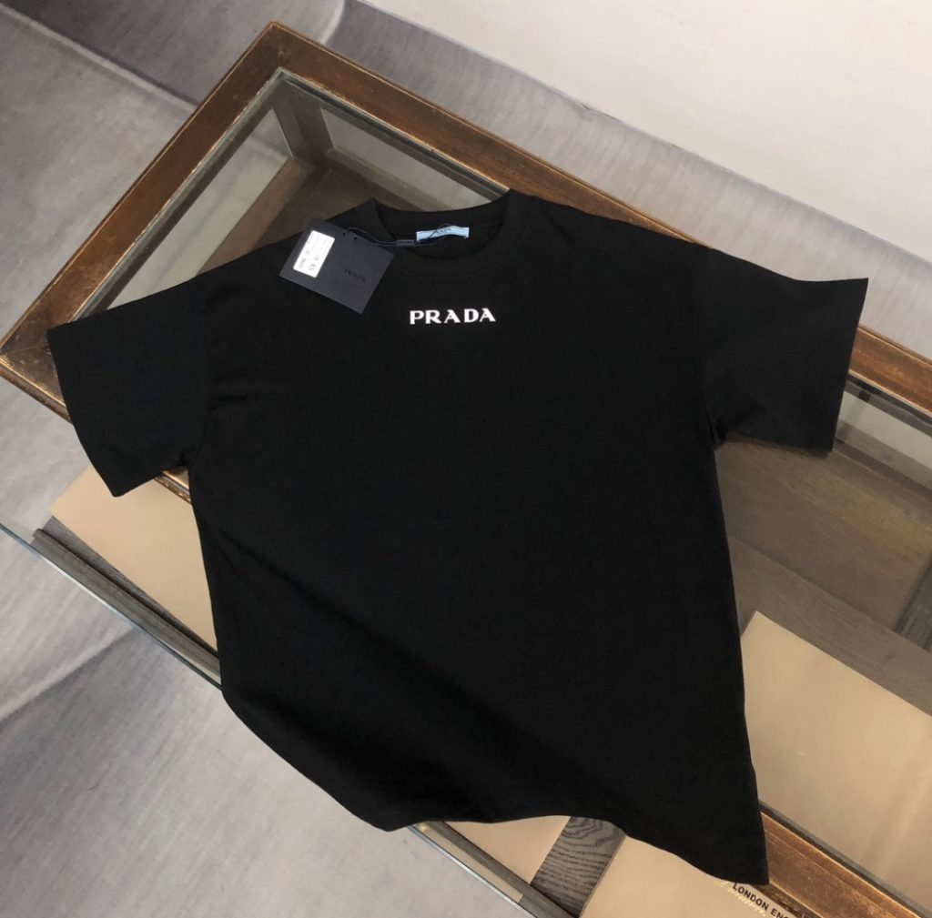 designer,replica,clothing,fake,1:1,lv,luxury,high quality PRADA Summer New Crew Neck Short-Sleeve T-Shirt (5GS9LU)