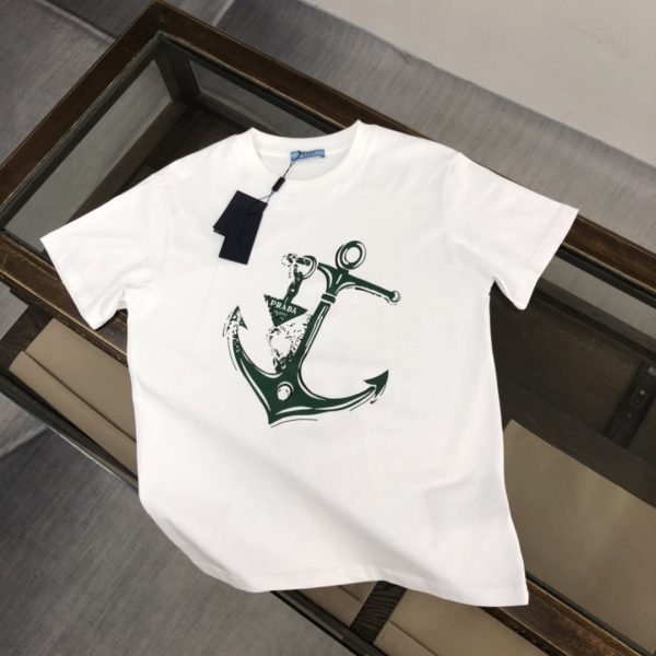 designer,replica,clothing,fake,1:1,lv,luxury,high quality PRADA Summer New Crew Neck Short-Sleeve T-Shirt (T1LSU9)