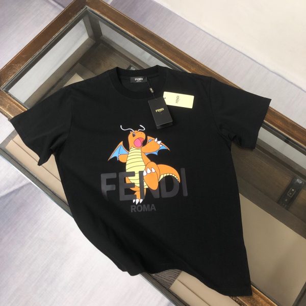 designer,replica,clothing,fake,1:1,lv,luxury,high quality FENDI Summer New Crew Neck Short-Sleeve T-Shirt (1QU6N6)
