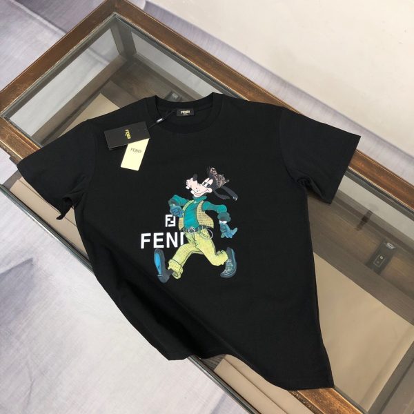 designer,replica,clothing,fake,1:1,lv,luxury,high quality FENDI Summer New Crew Neck Short-Sleeve T-Shirt (CLFT3B)