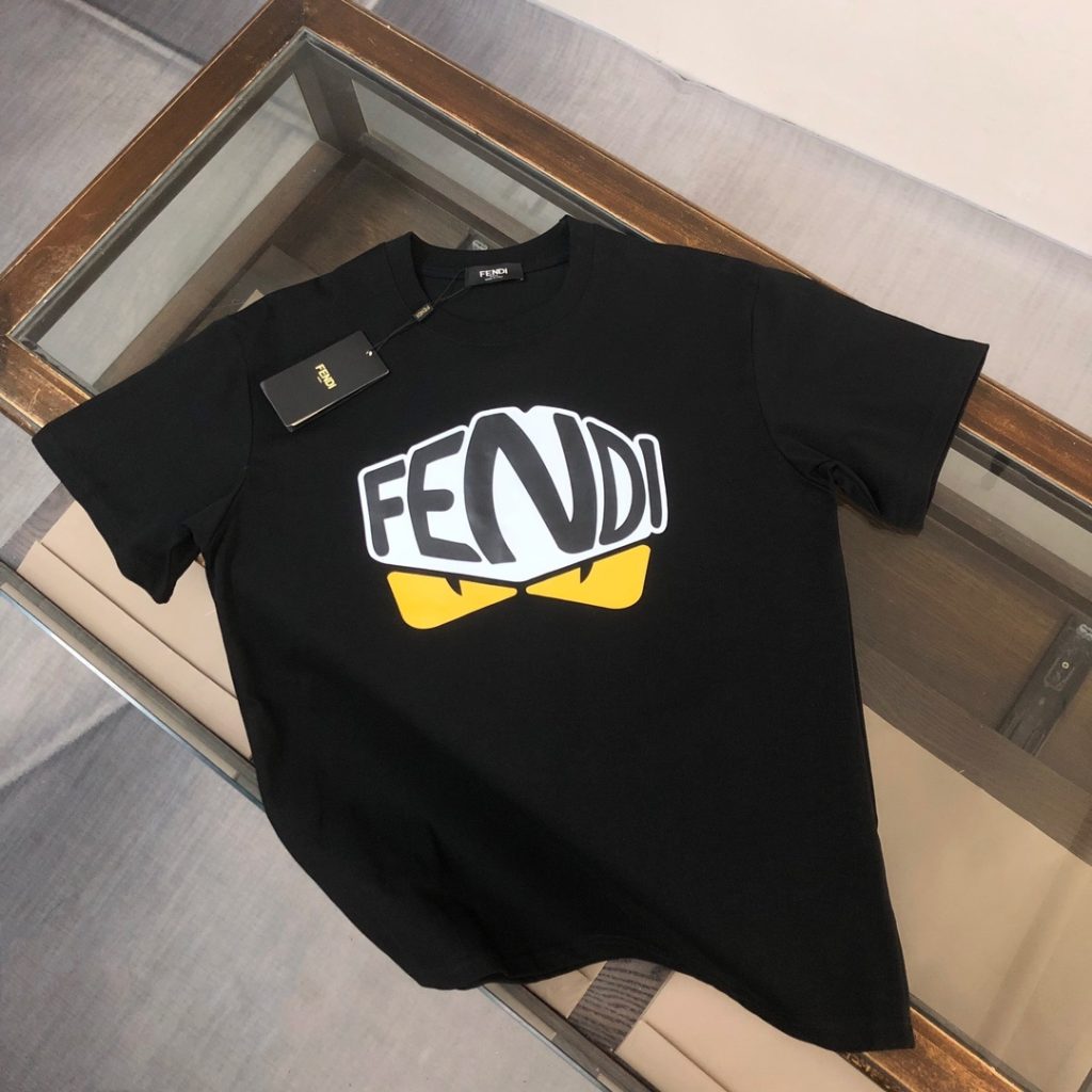 designer,replica,clothing,fake,1:1,lv,luxury,high quality FENDI Summer New Crew Neck Short-Sleeve T-Shirt (FKTUFU)