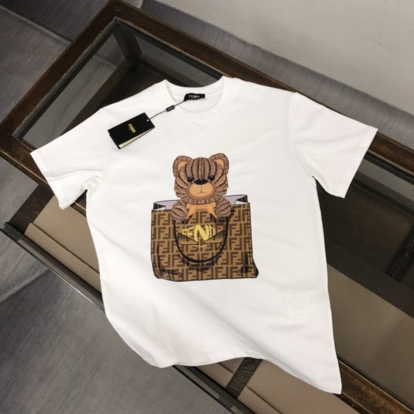 designer,replica,clothing,fake,1:1,lv,luxury,high quality FENDI Summer New Crew Neck Short-Sleeve T-Shirt (LXEOQE)