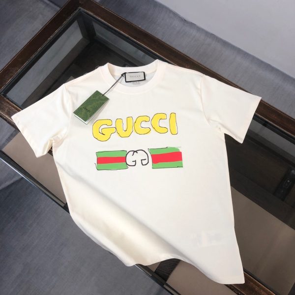 designer,replica,clothing,fake,1:1,lv,luxury,high quality GUCCI Summer New Crew Neck Short-Sleeve T-Shirt (73X3UC)