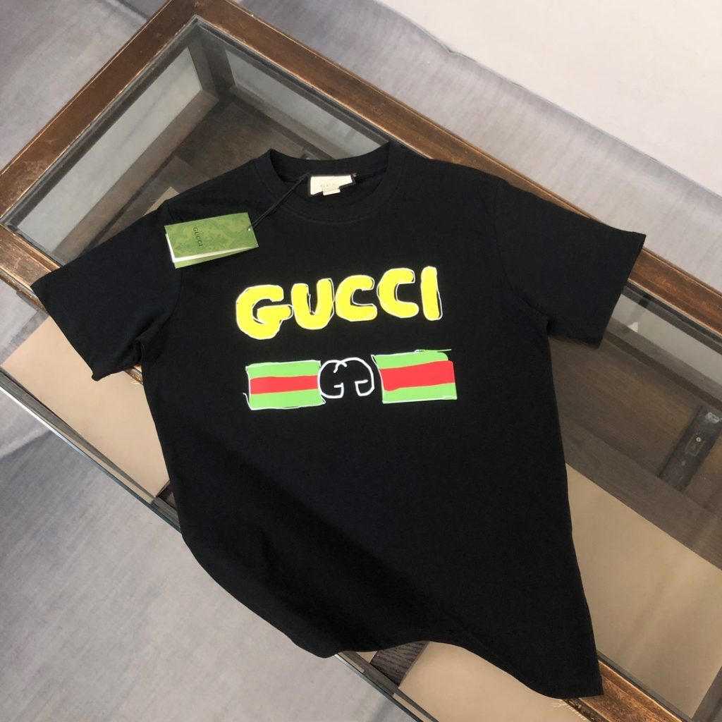 designer,replica,clothing,fake,1:1,lv,luxury,high quality GUCCI Summer New Crew Neck Short-Sleeve T-Shirt (ASSLHJ)
