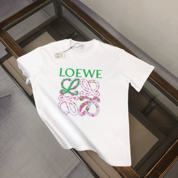 designer,replica,clothing,fake,1:1,lv,luxury,high quality LOEWE’s latest couple’s round neck short-sleeved shirt (LF3C9Q)