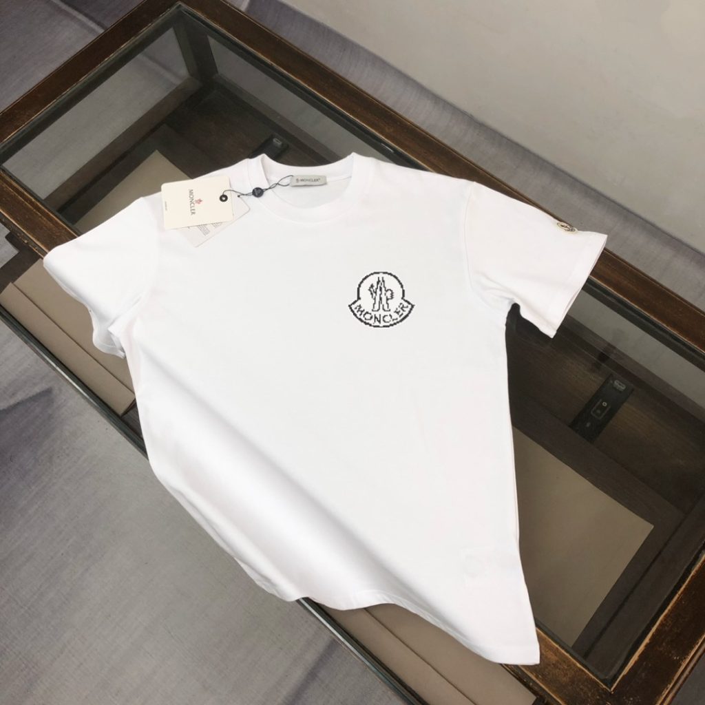 designer,replica,clothing,fake,1:1,lv,luxury,high quality MONCLER’s latest couple’s round neck short-sleeved shirt (EGUOQE)