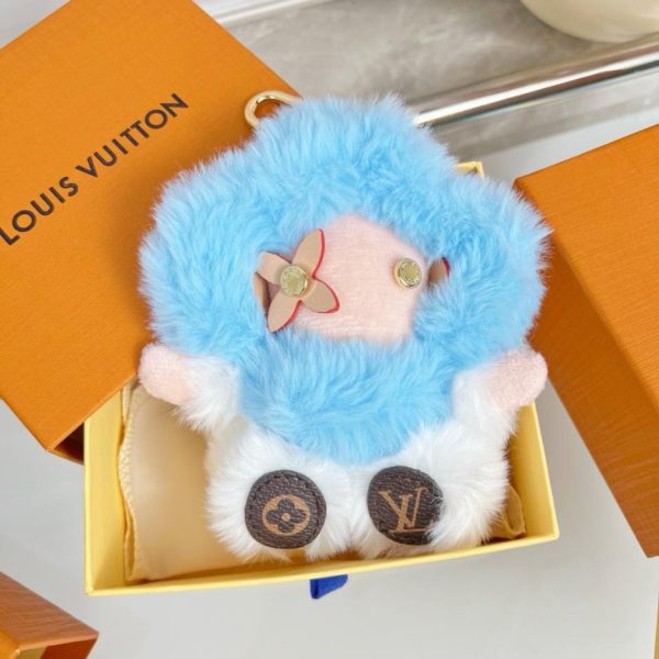 designer,replica,clothing,fake,1:1,lv,luxury,high quality New Vivienne Small Sunflower Pink Plush Toy Keychain (CM1LGG)