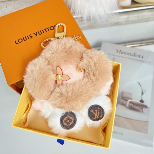 designer,replica,clothing,fake,1:1,lv,luxury,high quality New Vivienne Small Sunflower Pink Plush Doll Keychain (SI9JX8)