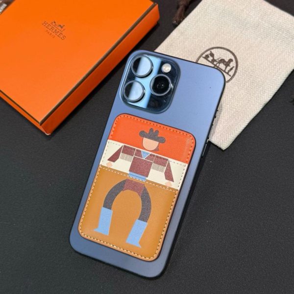 designer,replica,clothing,fake,1:1,lv,luxury,high quality New Hermès packaging: HERMES “Denim” MagSafe magnetic card holder (FSX51W)