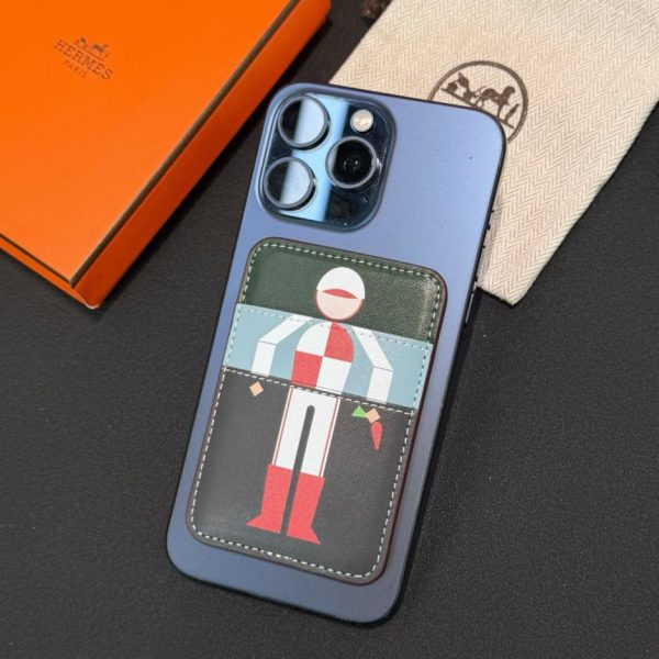 designer,replica,clothing,fake,1:1,lv,luxury,high quality New Hermès packaging: HERMES “Denim” MagSafe magnetic card holder (GEIIK2)