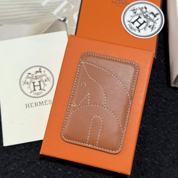 designer,replica,clothing,fake,1:1,lv,luxury,high quality New HERMES MagSafe Magnetic Card Holder (TTKFWF)