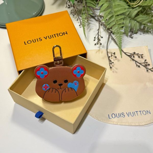 designer,replica,clothing,fake,1:1,lv,luxury,high quality New Louis Vuitton Bear Earphone Bag Charm (1GAYL2)