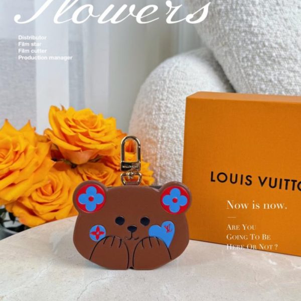 designer,replica,clothing,fake,1:1,lv,luxury,high quality New Louis Vuitton Bear Earphone Bag Charm (T93L2G)