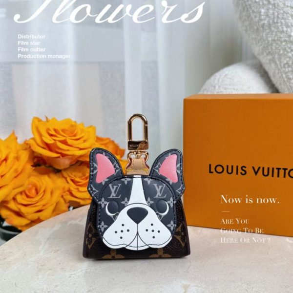 designer,replica,clothing,fake,1:1,lv,luxury,high quality New Louis Vuitton French Bulldog Earphone Bag Charm (JY12I0)