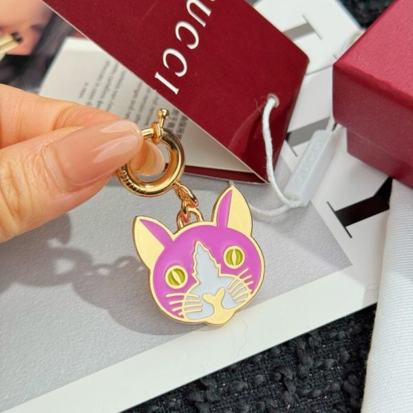 designer,replica,clothing,fake,1:1,lv,luxury,high quality New Gucci cat keychain/pendant (76B8LB)