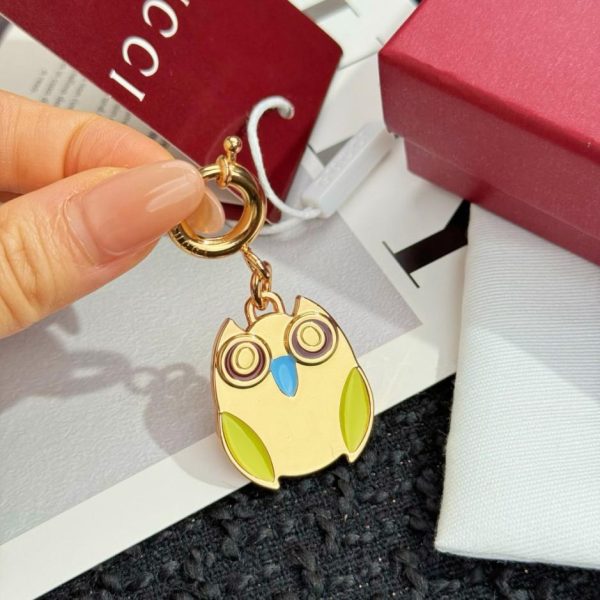 designer,replica,clothing,fake,1:1,lv,luxury,high quality New Gucci Owl Keychain Charm (QM1GCO)