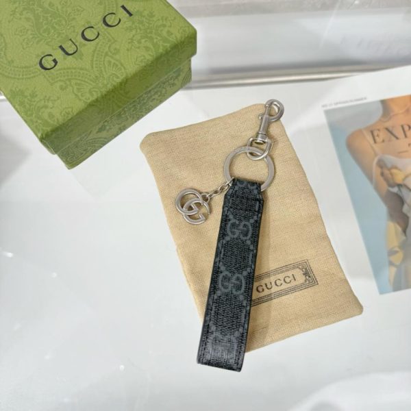 designer,replica,clothing,fake,1:1,lv,luxury,high quality New Gucci leather strap bag charm/car keychain (CTEX4Z)