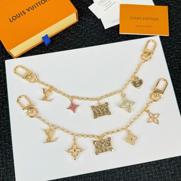 designer,replica,clothing,fake,1:1,lv,luxury,high quality New LOUIS VUITTON Long Bag Chain Keychain (3TT8IS)