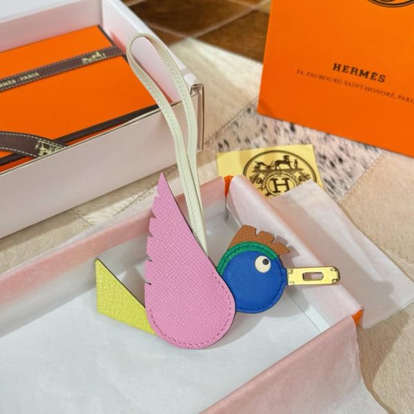 designer,replica,clothing,fake,1:1,lv,luxury,high quality New Hermes Bird charm, Hermes bird bag pendant, keychain (749GGY)