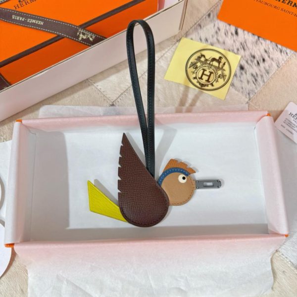 designer,replica,clothing,fake,1:1,lv,luxury,high quality New Hermes Bird charm, Hermes bird bag pendant, bag ornament, keychain (74XRUI)